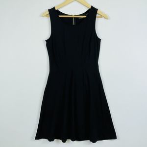 Cynthia Rowley Basic Black Sleeveless Stretch Ponte Fit Flare Dress Womens Small